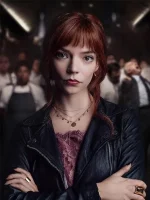 Anya Taylor-Joy The Menu Biker Jacket