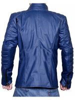 Batman V Superman Blue Leather Jacket - Image 2