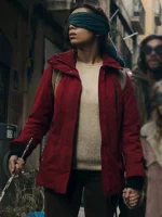 Bird Box Barcelona 2023 Georgina Campbell Red Jacket - Image 2