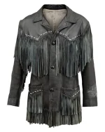 BOB Dylan Fringed Leather Jacket - Image 2