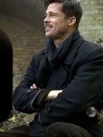 Brad Pitt Inglourious Basterds Brown Wool Coat - Image 2