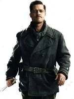 Brad Pitt Inglourious Basterds Brown Wool Coat