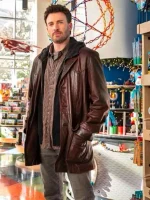 Chris Evans Red One Leather Jacket Coat