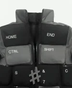 Christine Quinn Black And Grey Keyboard Jacket - Image 4