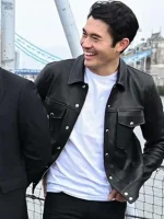 Henry Golding The Ministry of Ungentlemanly Warfare Leather Jacket - Image 3