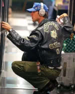 Jacob Elordi Avirex Leather Jacket - Image 2