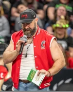 Jason Kelce New Heights Live Show Red Vest
