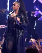 Jennifer Hudson iHeartRadio Music Awards 2024 Leather Coat - Image 4