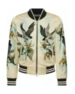 John Legend The Voice Embellished Bird Print Bomber Jacket - Image 2