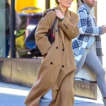 Katie Holmes NYC Street Style Brown Coat