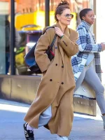 Katie Holmes NYC Street Style Brown Coat