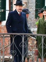 Kenneth Branagh A Haunting in Venice 2023 Black Coat - Image 2