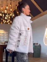 Kristin Juszczyk Caitlin Clark White Jacket