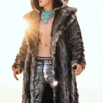 Logan Paul Fur Hooded Long Coat