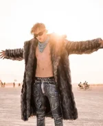 Logan Paul Fur Hooded Long Coat - Image 2