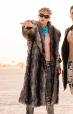 Logan Paul Fur Hooded Long Coat - Image 3