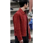 Marcello Emily in Paris S04 Red Suede Leather Jacket - Image 4