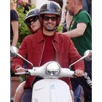 Marcello Emily in Paris S04 Red Suede Leather Jacket - Image 6