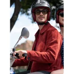 Marcello Emily in Paris S04 Red Suede Leather Jacket - Image 7