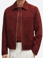 Marcello Emily in Paris S04 Red Suede Leather Jacket - Image 9