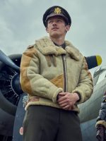 Masters of the Air S01 Callum Turner Aviator B3 Leather Jacket - Image 2