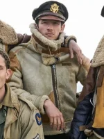 Masters of the Air S01 Callum Turner Aviator B3 Leather Jacket - Image 5
