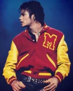 Michael Jackson Thriller M Letter Logo Varsity Jacket