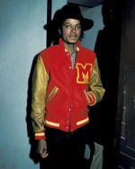 Michael Jackson Thriller M Letter Logo Varsity Jacket - Image 4