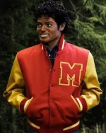 Michael Jackson Thriller M Letter Logo Varsity Jacket - Image 5