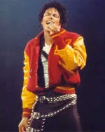 Michael Jackson Thriller M Letter Logo Varsity Jacket - Image 6