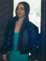 Mikey Madison Anora 2024 Cropped Bomber Jacket - Image 2