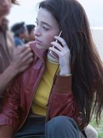 Mikey Madison Better Things S05 Maroon Leather Jacket - Image 2