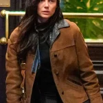 Monica Barbaro A Complete Unknown 2024 Suede Leather Jacket