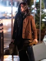 Monica Barbaro A Complete Unknown 2024 Suede Leather Jacket - Image 2