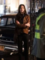 Monica Barbaro A Complete Unknown 2024 Suede Leather Jacket - Image 4