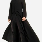 Neo Keanu Reeves Matrix Black Trench Coat