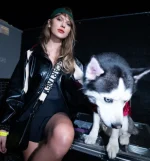 Taylor Swift Coachella 2024 Black Leather Jacket