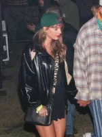 Taylor Swift Coachella 2024 Black Leather Jacket - Image 2