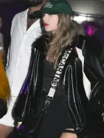 Taylor Swift Coachella 2024 Black Leather Jacket - Image 3