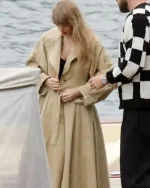 Taylor Swift Italy’s Lake Como Tan Beige Trench Coat