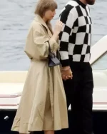 Taylor Swift Italy’s Lake Como Tan Beige Trench Coat - Image 4