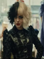 Cruella 2021 Emma Stone (Estella) Black Leather Jacket - Image 4