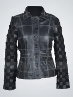 Cruella 2021 Emma Stone (Estella) Black Leather Jacket - Image 5