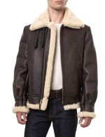Leon Kennedy Resident Evil 4 Shearling Jacket - Image 5