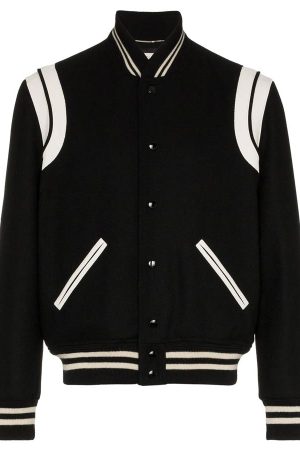 SLP Teddy bomber Jacket front view on white background