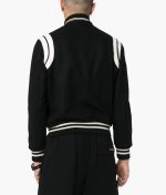 Model back view of SLP Teddy bomber Jacket
