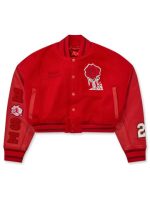 Teyana Taylor Jordan Cropped Red Varsity Jacket - Image 2