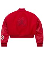 Teyana Taylor Jordan Cropped Red Varsity Jacket - Image 3