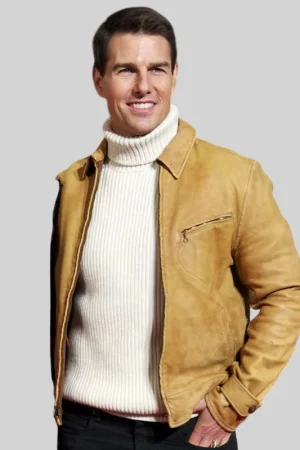 Side view of Tom Cruise’s beige jacket from Mission Impossible 4 premiere