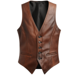 Vintage Men’s Brown Leather Vest
